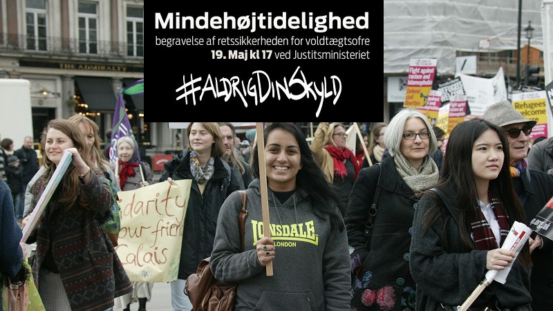 Gruppen #AldrigDinSkyld arrangerer ny demonstration mod voldtægt foran Justitsministeriet i København i morgen fredag. Billede: Arkivfoto/#AldrigDinSkyld