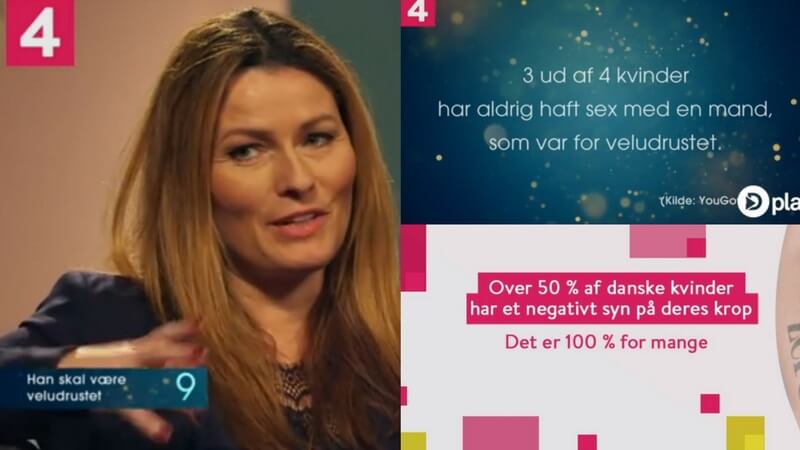 Anne Sophia Hermansen og 19 andre kendte kvinder fortæller i nyt Kanal 4-program, hvad de synes om mænds udseende. Billede: Facebook.com/Kanal4dk.